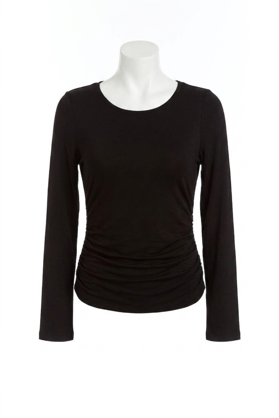 NEW DREW pansy shirt in black
